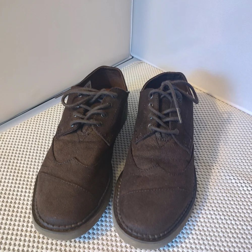 Toms Mens Shoes Size 8 Brown Oxford